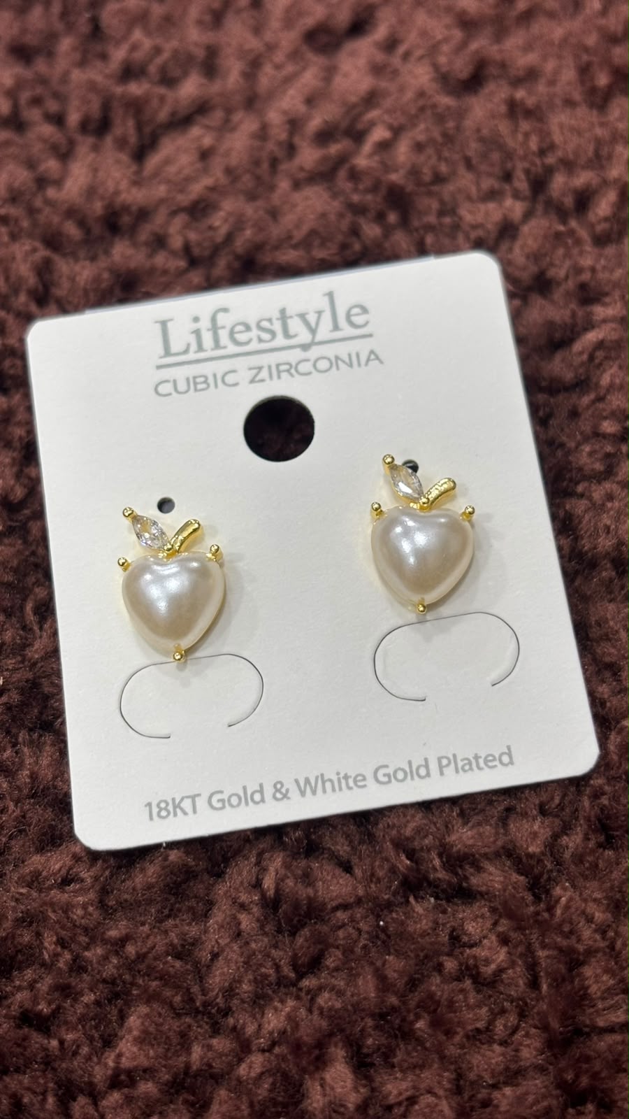 Anti-Tarnish Pearl Apple Earrings