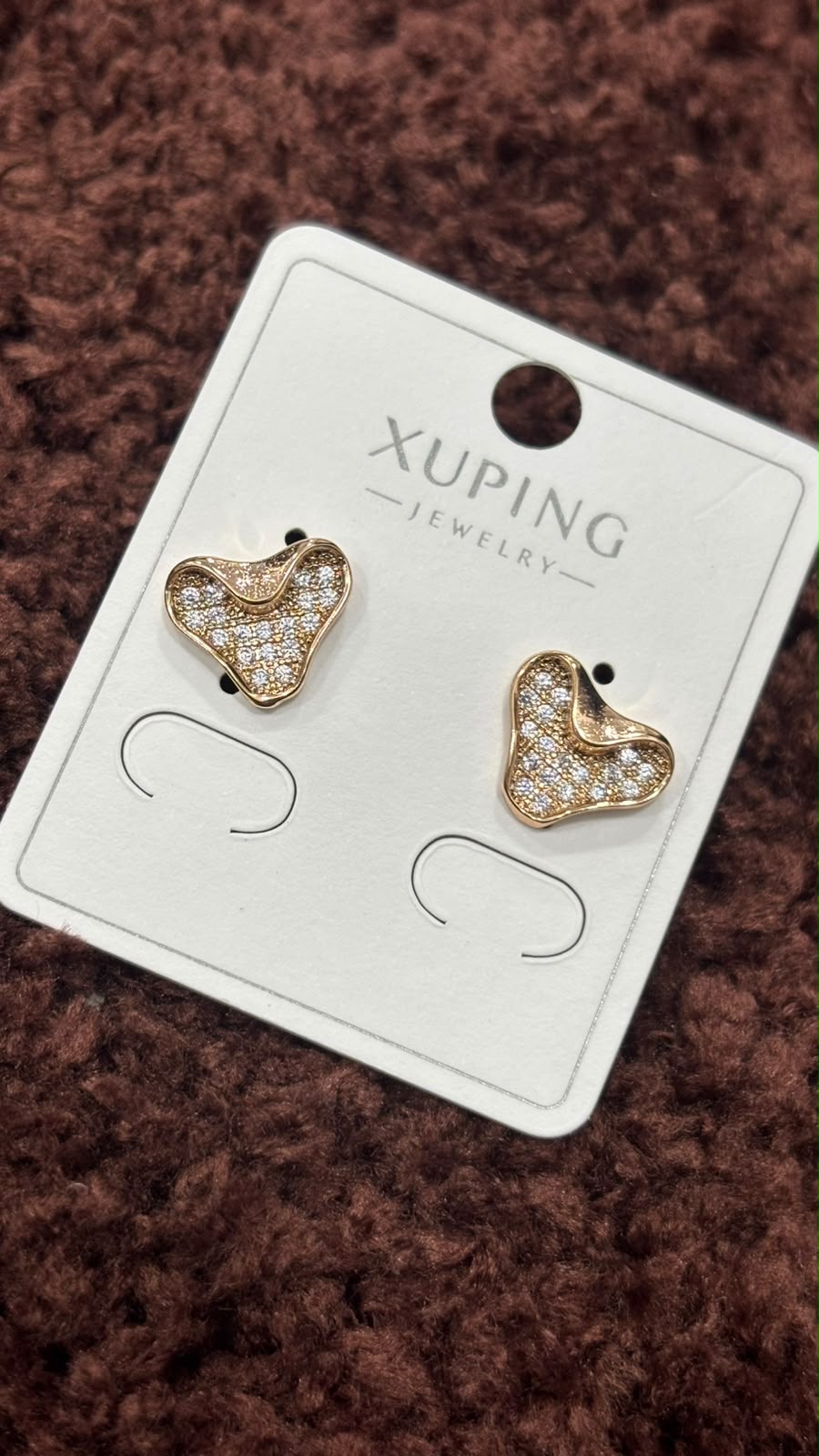 Anti-Tarnish Wavy Heart Earrings