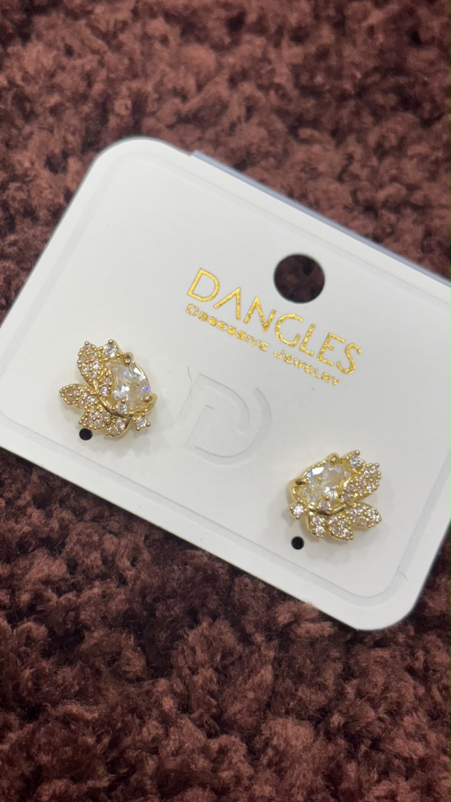 Anti-Tarnish Crystal Winged Butterfly Earrings