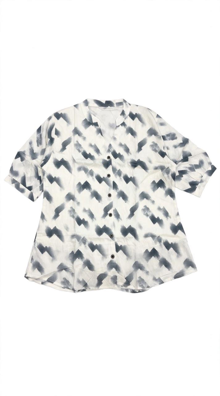 Watercolor Brushstroke V-Neck tunic Top