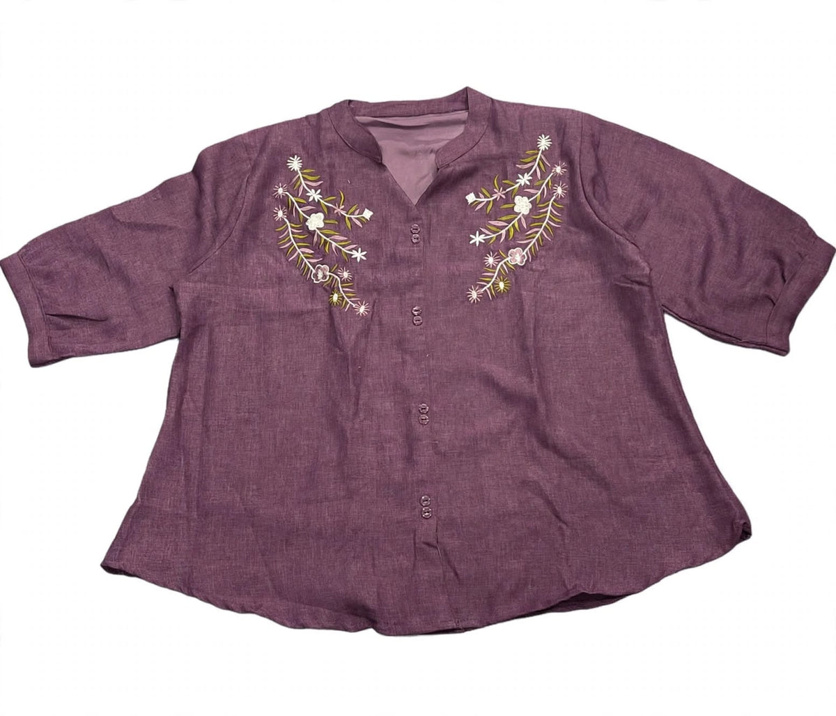 Plus size Floral Embroidered Tops
