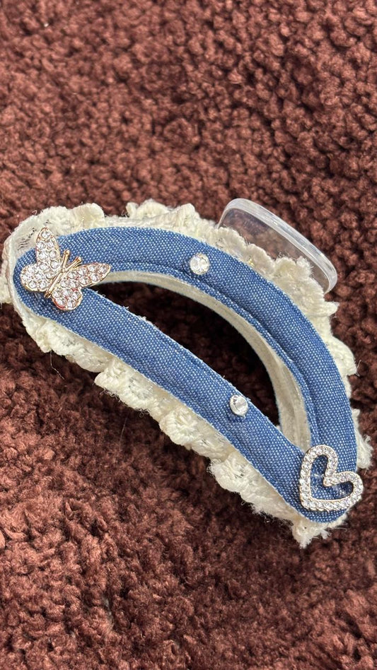 Denim Claw Clip