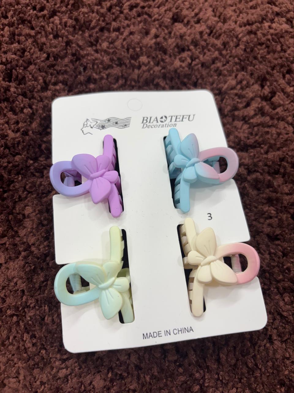 Mini Pastel Matte Claw Clips-4pc Set