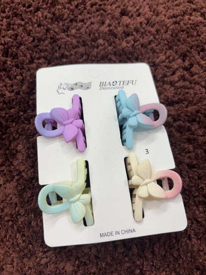 Mini Pastel Matte Claw Clips-4pc Set