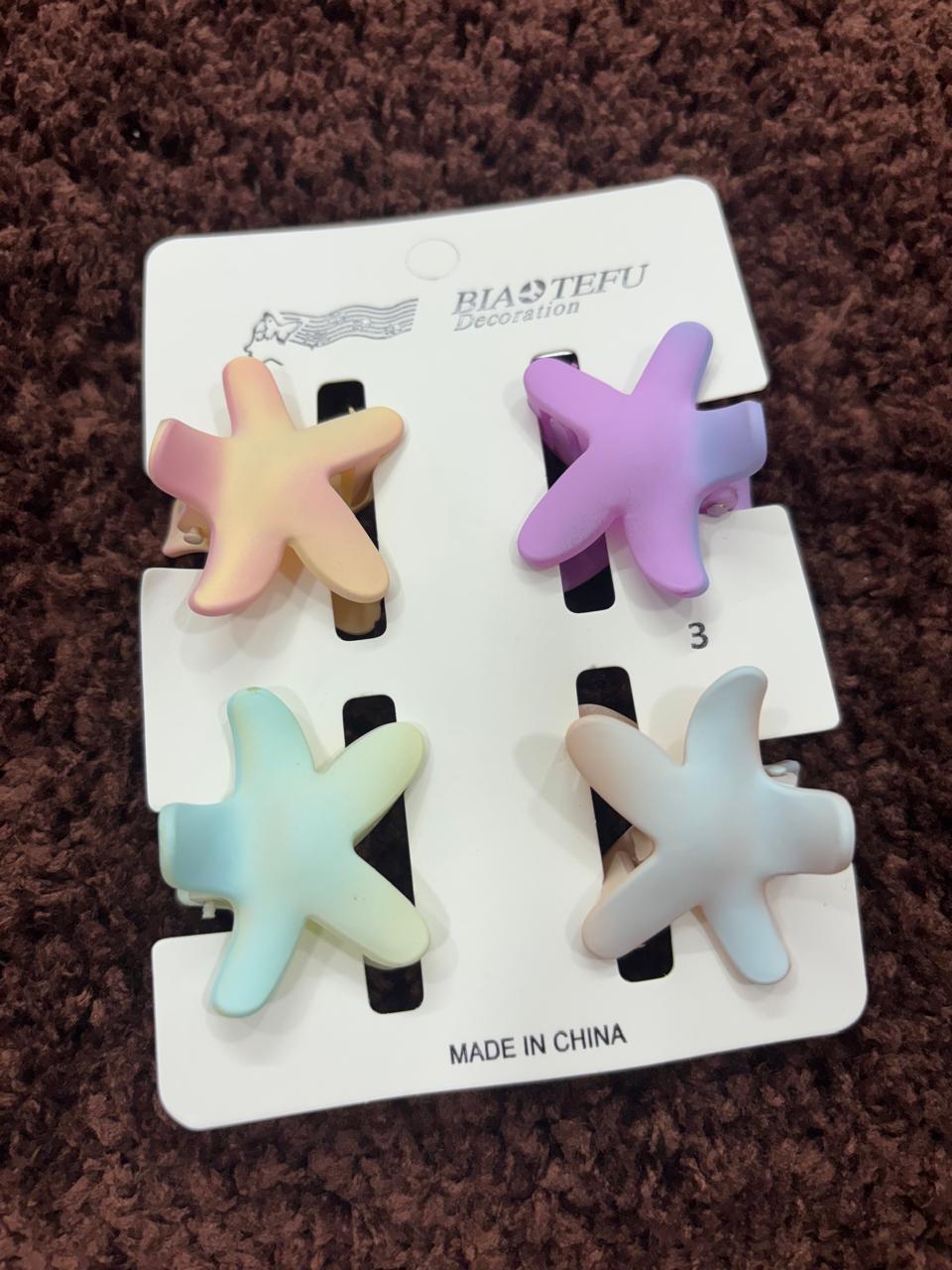 Mini Pastel Matte Claw Clips-4pc Set
