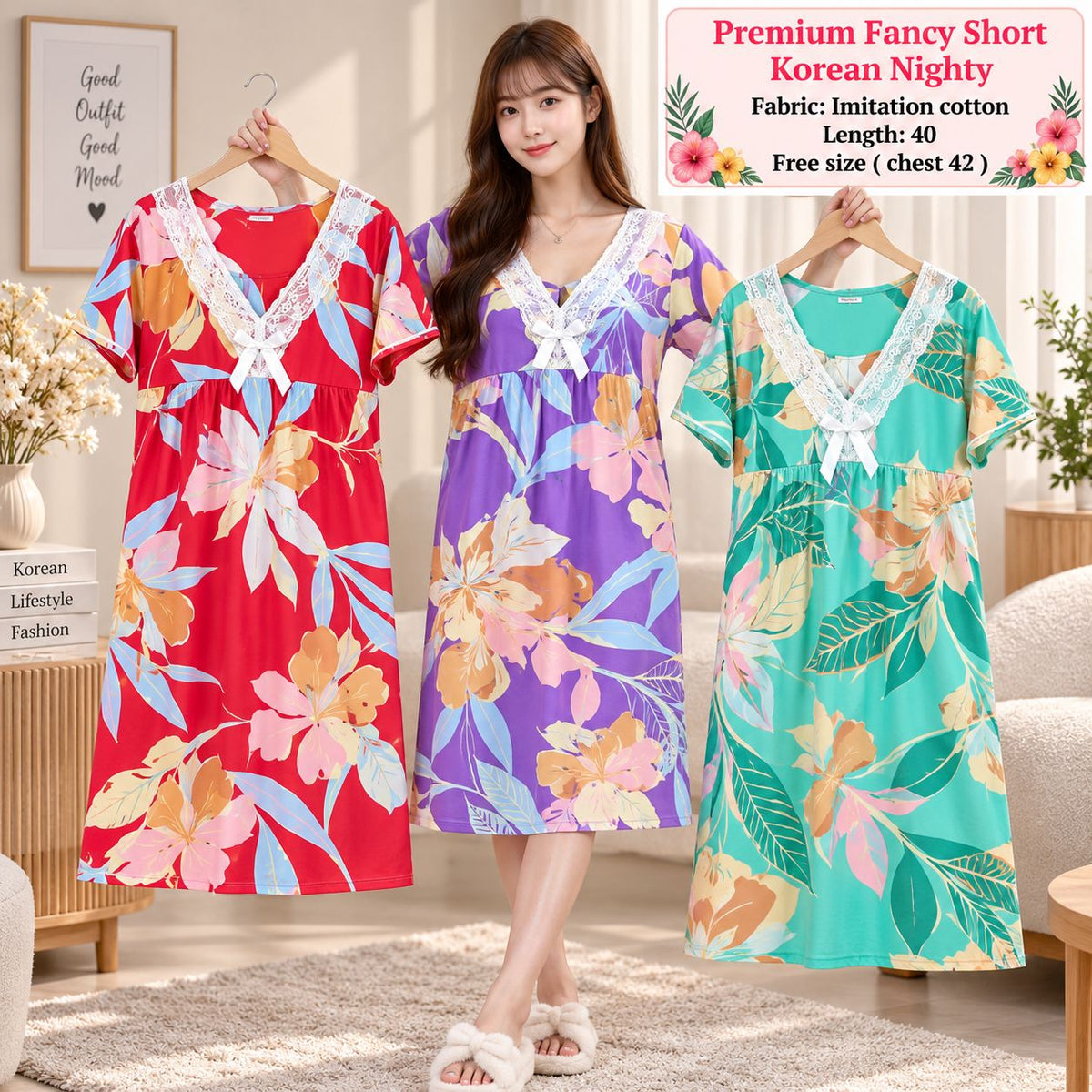 Premium Fancy Short Korean Night One Piece