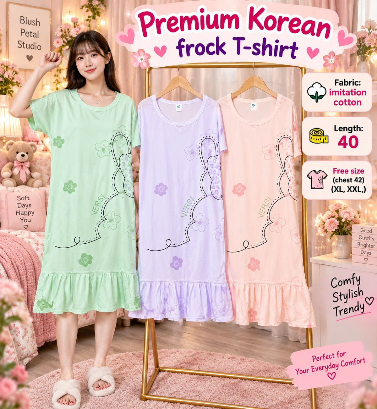Premium Korean T-shirt  Night One Piece
