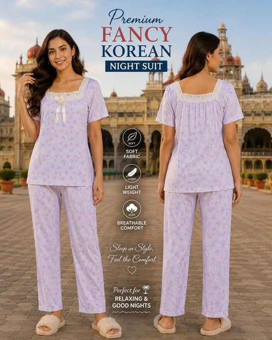 Premium Floral Korean Night Suit