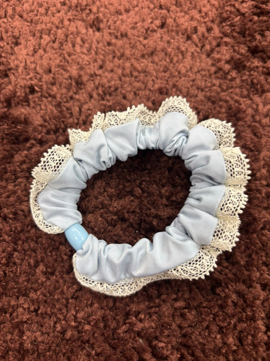 Korean Lace Frill Bead Scrunchie