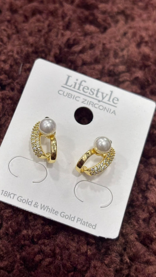 Anti-Tarnish Gold Pearl Studs