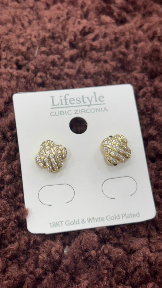 Anti-Tarnish Clover Shape Studs