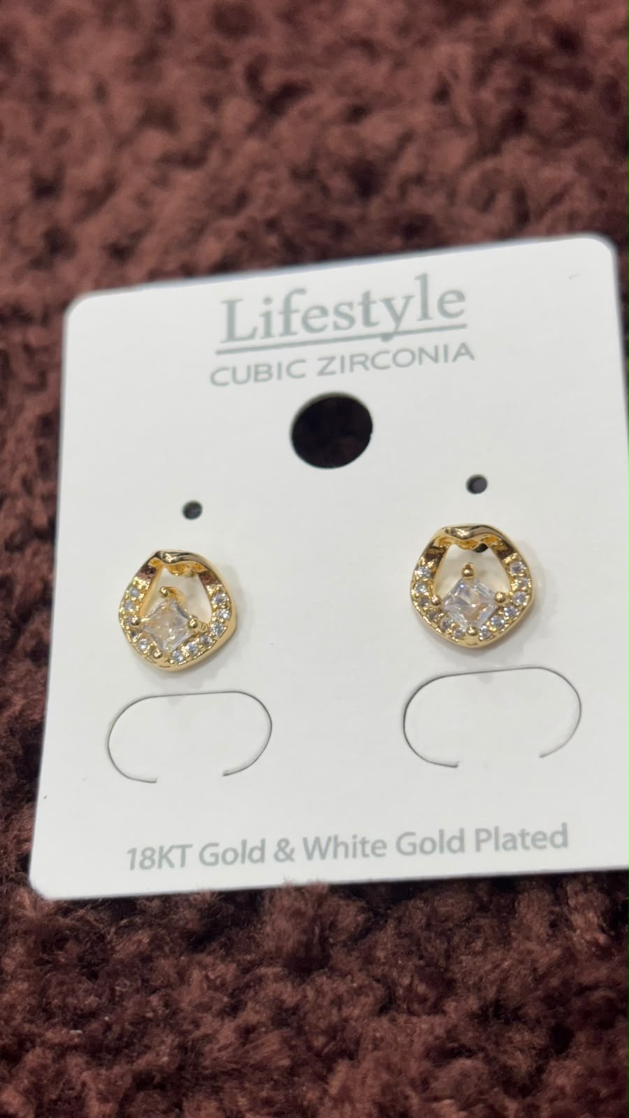Anti-Tarnish Geometric Open Halo Earrings