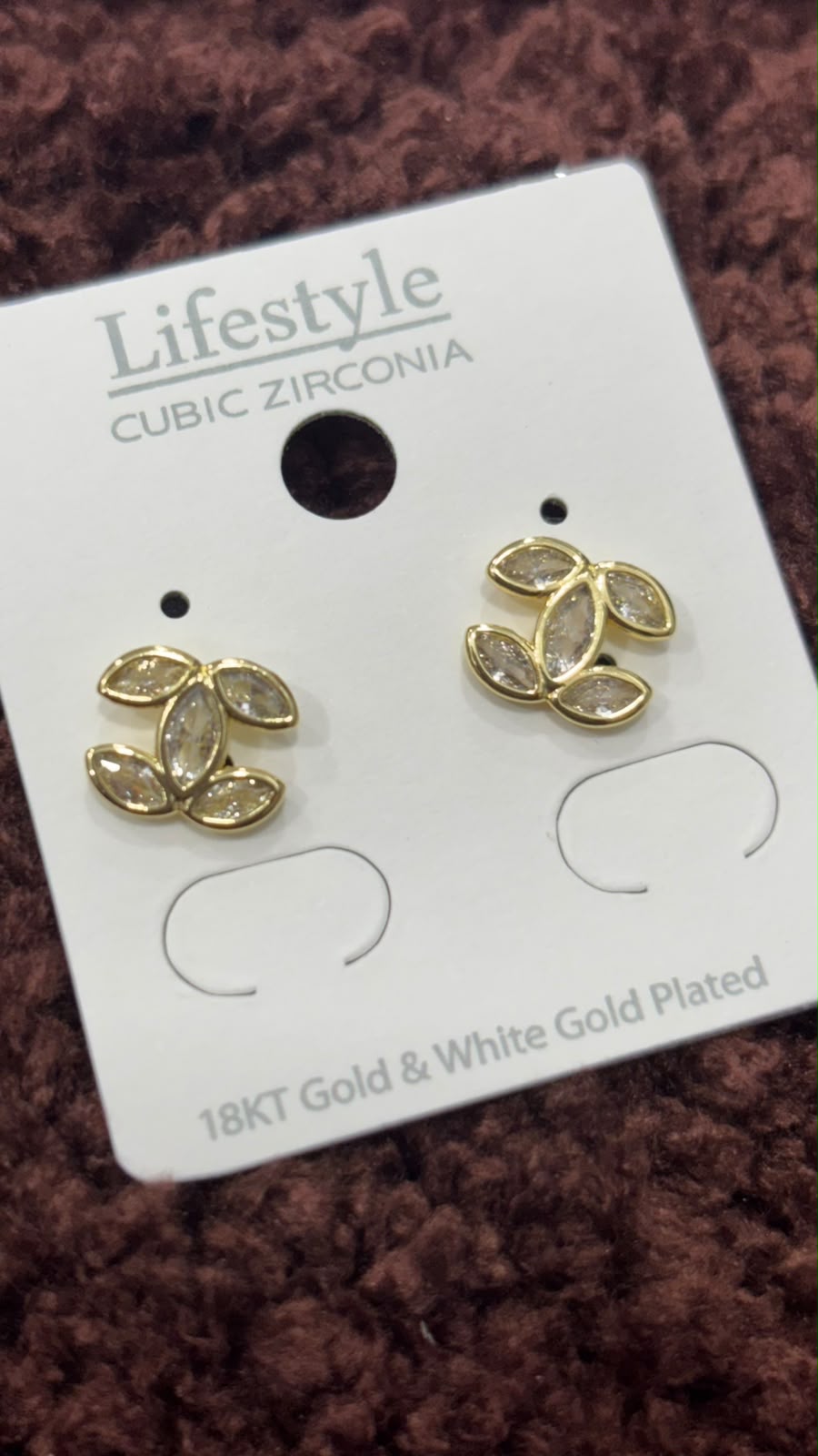 Anti-Tarnish Marquise Crystal Interlocking  Earrings