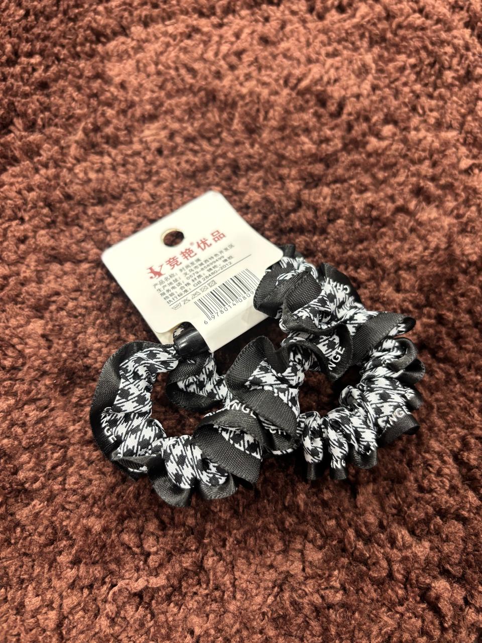 Double-Layered Ruffle Pair Scrunchies