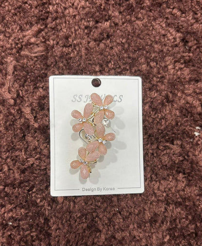 Glitter Blossom Saree Brooch