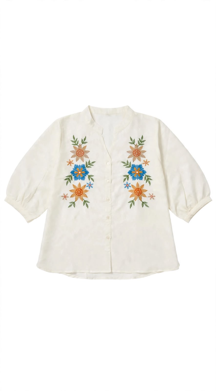 Graceful Flora Embroidered Top