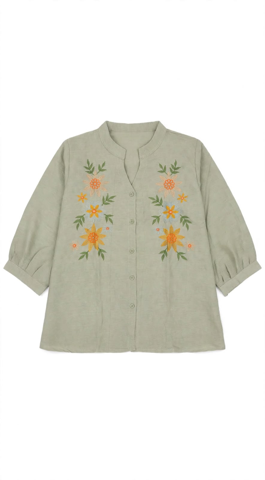 Graceful Flora Embroidered Top