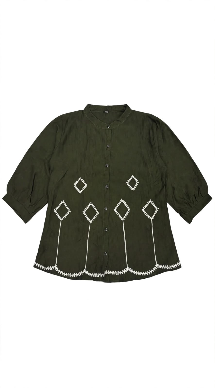 Geometric Oasis Embroidered Blouse