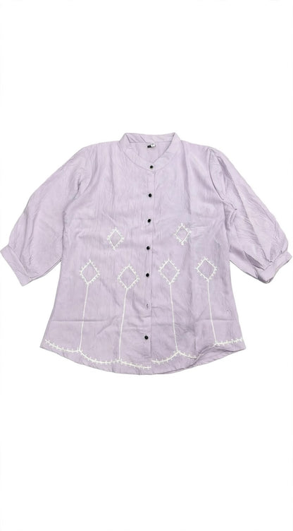 Geometric Oasis Embroidered Blouse