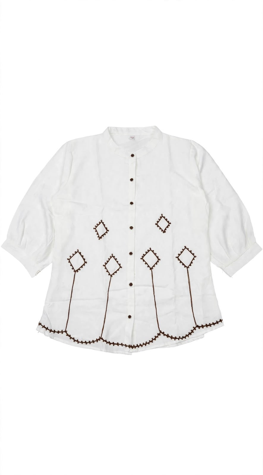 Geometric Oasis Embroidered Blouse