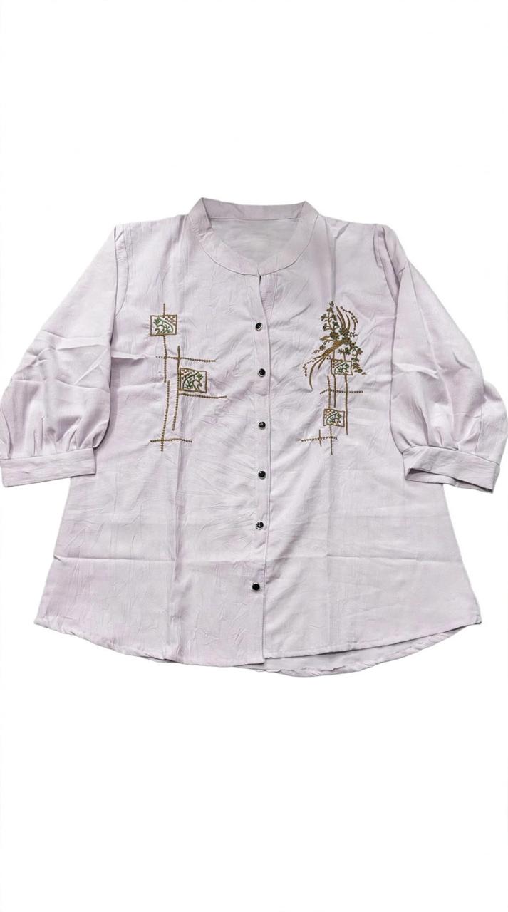 Akkriti by Pantaloons Women Olive Embroidered Tunic Shirt