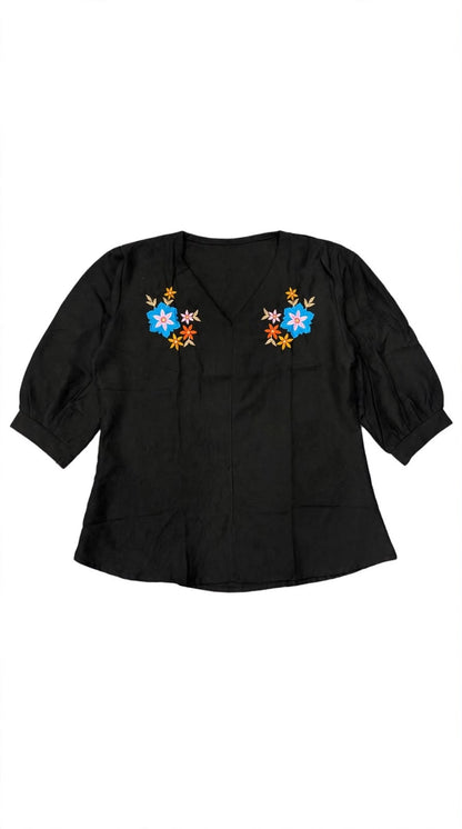 Meadow Mist Embroidered Top