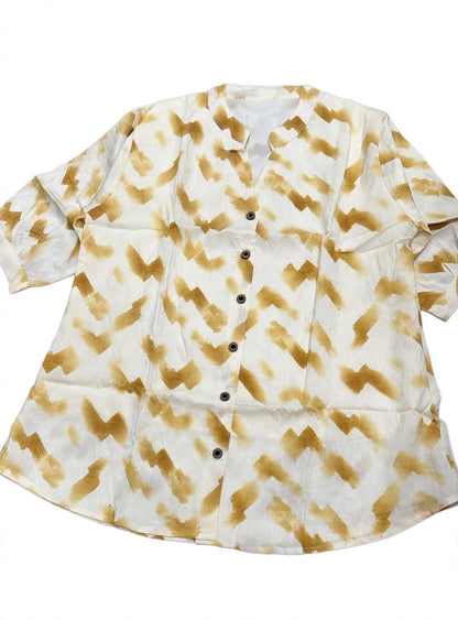 Watercolor Brushstroke V-Neck tunic Top