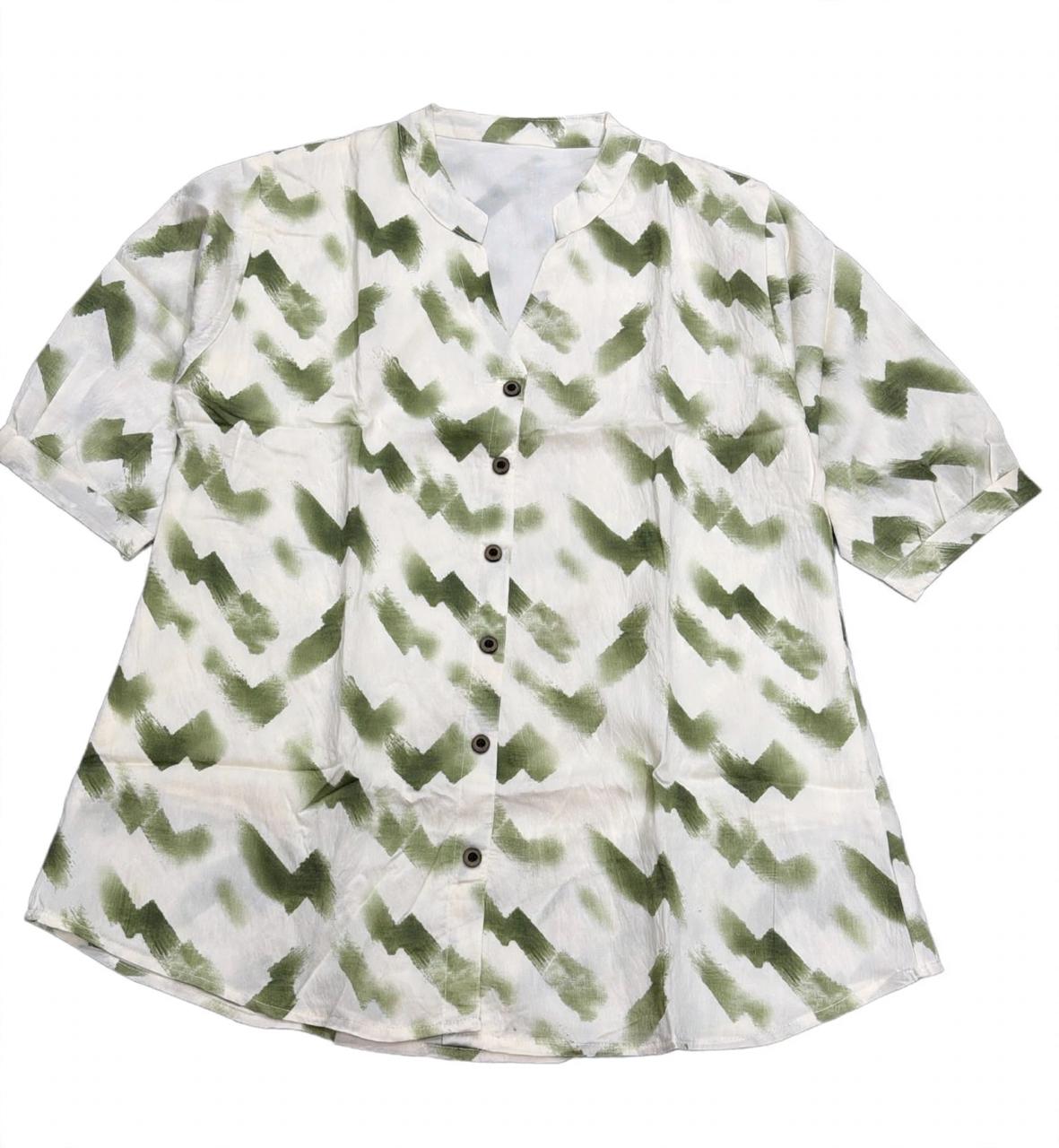 Watercolor Brushstroke V-Neck tunic Top