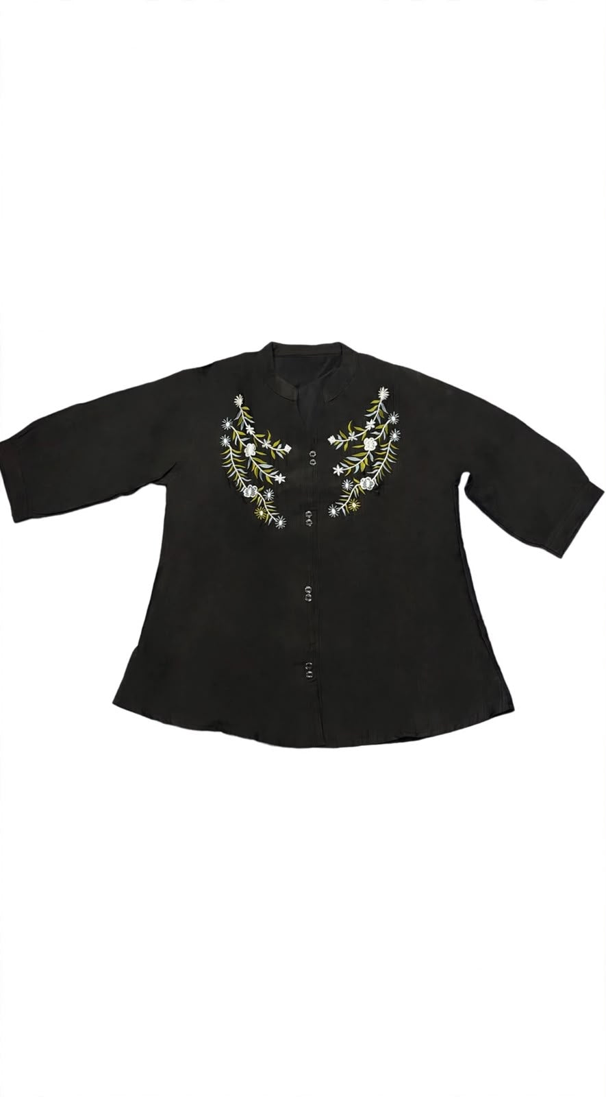 The Blossom Embroidered Linen Top