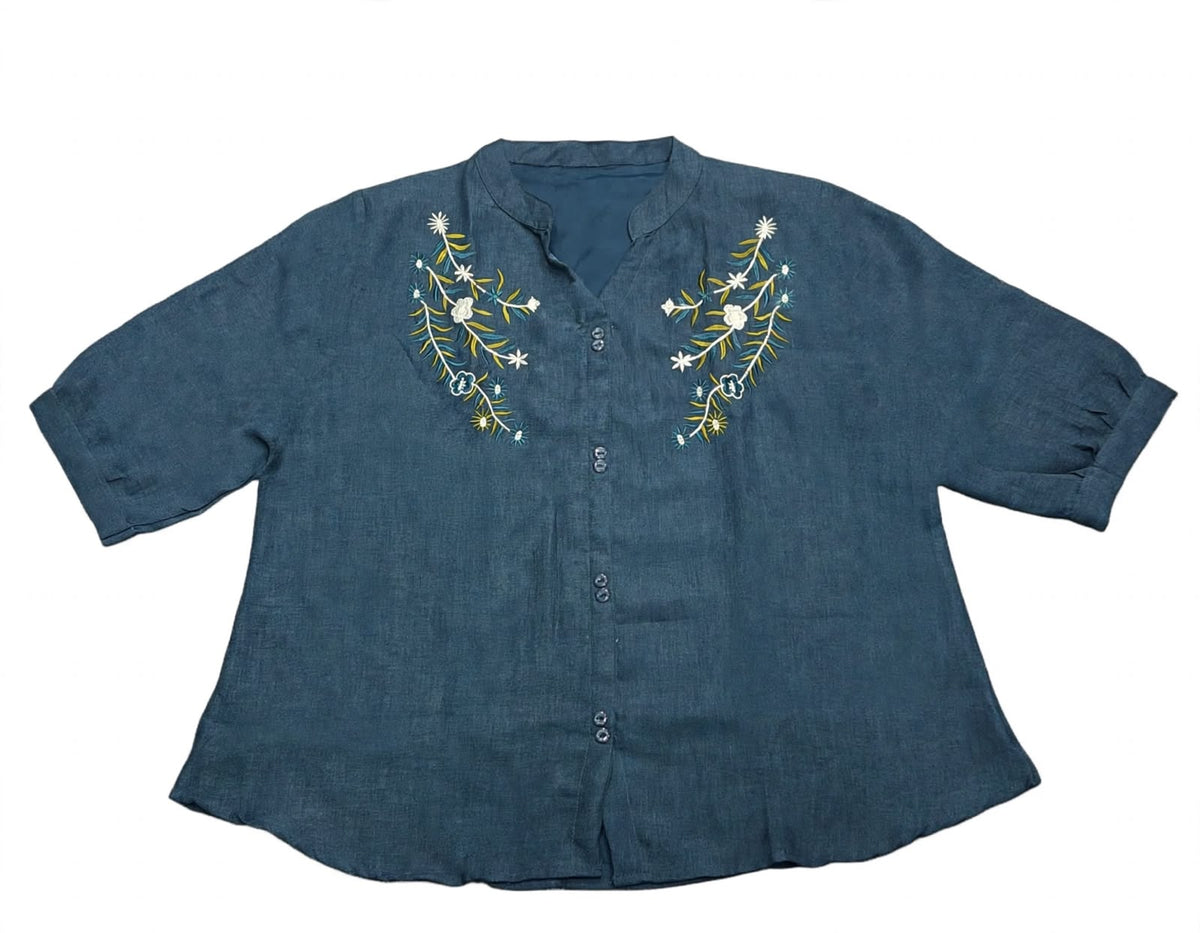 Plus size Floral Embroidered Tops