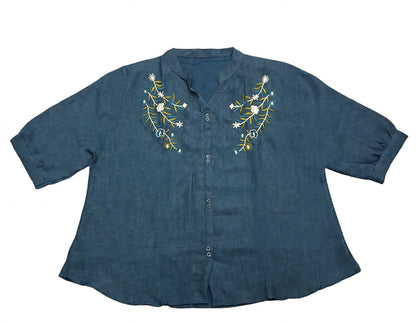 Plus size Floral Embroidered Tops