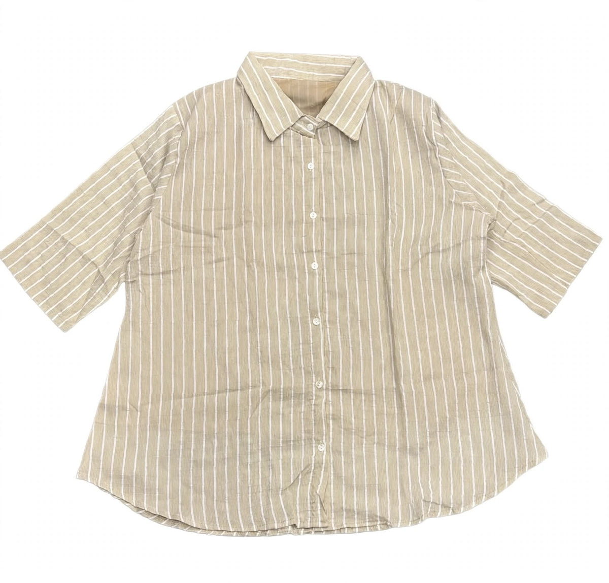 Plus Size Stripes Short Tops