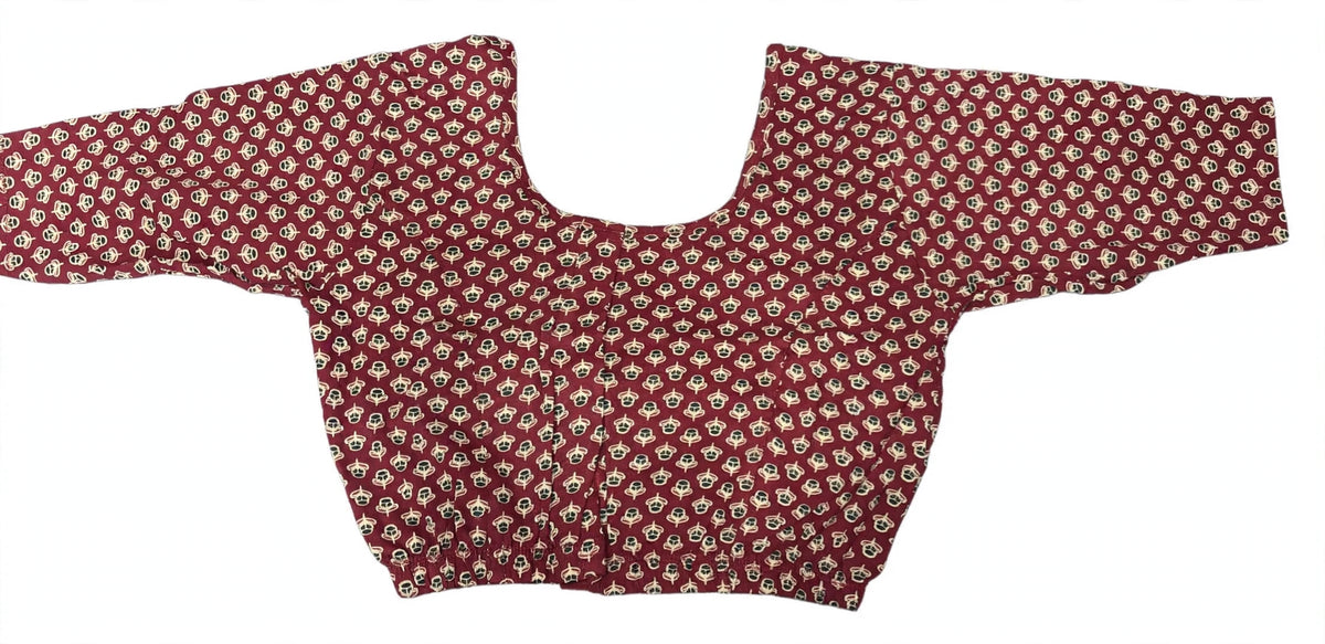 Kalamkari Half Sleeves Stretchable Blouses (XL)