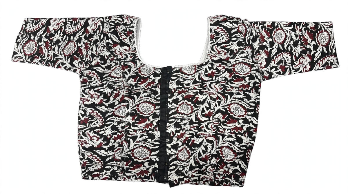 Kalamkari Half Sleeves Stretchable Blouses (XL)