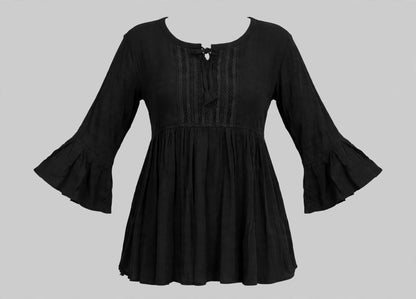 Peplum Tops (Plain Black And White)