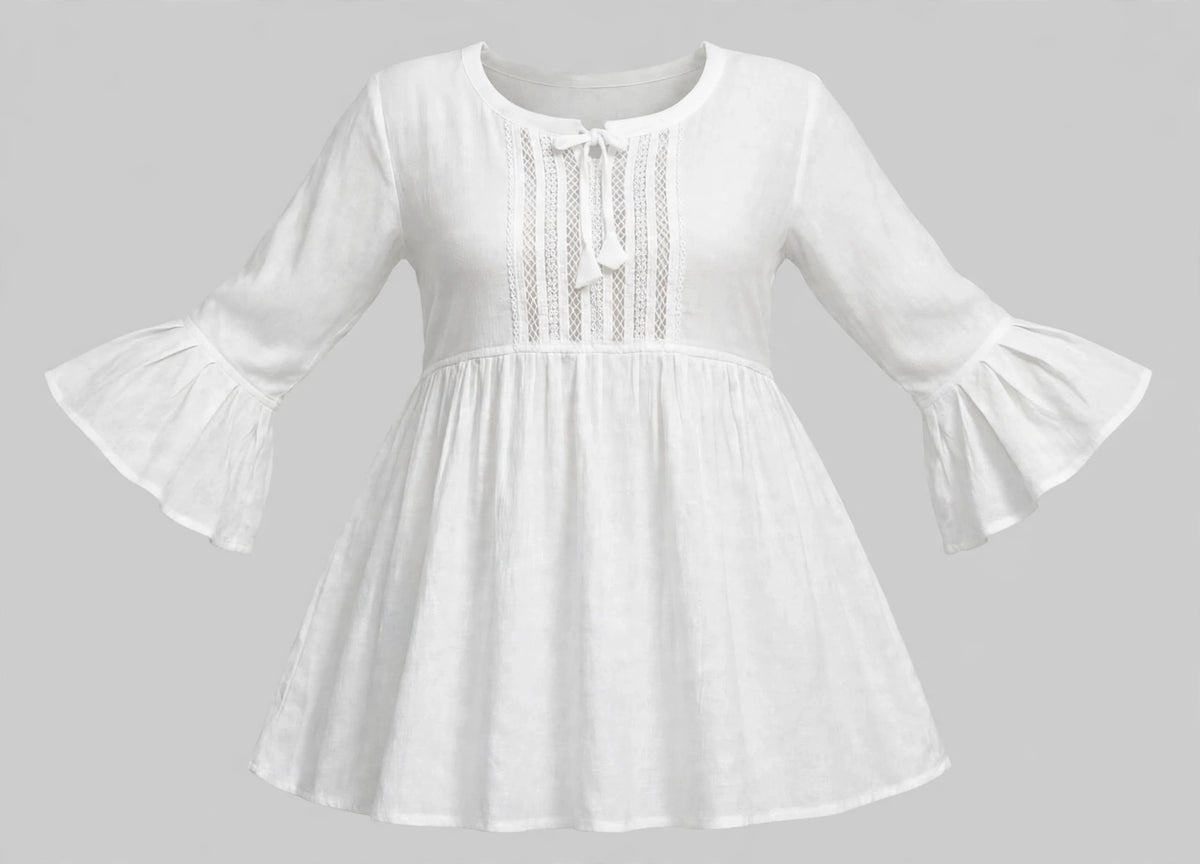 Peplum Tops (Plain Black And White)