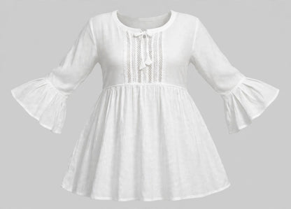 Peplum Tops (Plain Black And White)